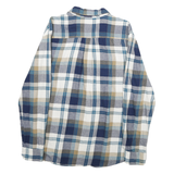 ST JOHNS BAY Mens Blue Beige Check Shirt L Cotton Long Sleeve Casual Button