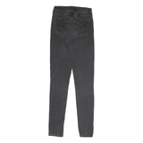 LEVI'S Womens Slim Black Jeans Denim Cotton Blend W24 L29 Zip Skinny Fit