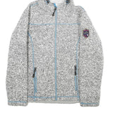 OCK Womens Grey Wool Blend Hooded Zip Jacket UK 12 Casual Wear Outdoor Layer