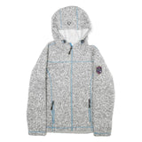 OCK Womens Grey Wool Blend Hooded Zip Jacket UK 12 Casual Wear Outdoor Layer