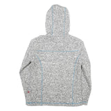 OCK Womens Grey Wool Blend Hooded Zip Jacket UK 12 Casual Wear Outdoor Layer