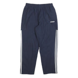 ADIDAS Mens Joggers Navy Blue & White Classic Tapered L W30 L28 Sportswear