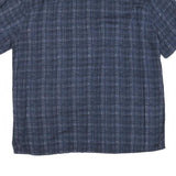 ISLAND SHORES Mens Blue Rayon XL Short Sleeve Shirt Floral Pattern Casual