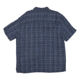 ISLAND SHORES Mens Blue Rayon XL Short Sleeve Shirt Floral Pattern Casual