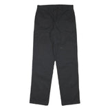DICKIES Mens Cotton Blend Black Regular Straight Trousers W30 L31 Workwear Zip