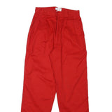 BREAKING TRADITION Mens Cotton Blend Red Regular Fit Straight Leg Trousers W26