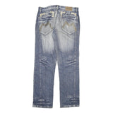 HARDY YANTO Mens Jeans Blue Regular Straight Denim Light W34 L32 Casual Wear