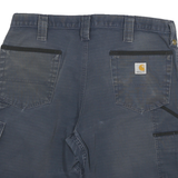 CARHARTT Mens Cargo Blue Denim Shorts 2XL W34 Workwear Durable Pocketed