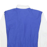 PETER POPOVITCH Womens Blue & Teal & White Shell Graphic Zip Up Collar L