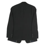 REISS Mens Black Classic Jacket L Polyester Blend Plain Button Closure Tailored