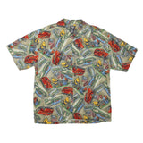 JUNCTION WEST Mens Beige Patterned Cotton Blend Shirt M Summer Casual