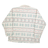 BAY CLUB Womens Cream & Pink Patterned Pullover Jumper Round Neck Chunky Knit M