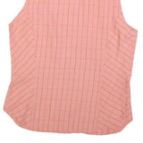 COLUMBIA Womens Pink & Black Check Sleeveless Shirt M Button Front Summer