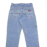 DICKIES Mens Jeans Blue Regular Straight Denim Medium W30 L33 Workwear Zip
