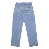 DICKIES Mens Jeans Blue Regular Straight Denim Medium W30 L33 Workwear Zip