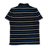 Lacoste Striped Polo Shirt - Large Blue Cotton