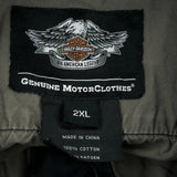 Motorcycle Harley Davidson Graphic Short Sleeve Shirt - 2XL Black Cotton