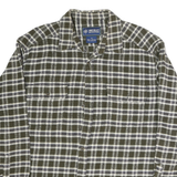 NORTHWEST OUTFITTERS Mens Green & White Check Shirt XL Casual Cotton Blend