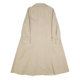 CROYDOR Womens Beige Cotton Button Jacket S Classic Plain Long Sleeve