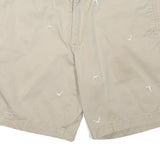 CHAPS Mens Shorts Beige Casual Embroidered Birds L W32 Cotton Blend