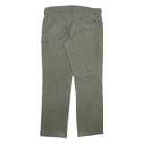 DICKIES Mens Cotton Blend Green Regular Straight Trousers W38 L34 Workwear Zip