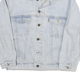 CAMPUS Mens Blue Denim Jacket M Cotton Button Plain Classic Casual Outerwear