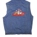 EAGLE RIDGE Mens Blue Denim Looney Tunes Jacket S Cotton Blend Button Closure