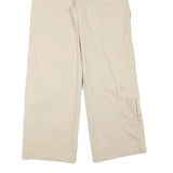 BERSHKA Womens Beige Relaxed Wide-Leg Trousers W26 L30 Casual Cotton Blend Zip