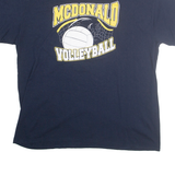 GILDAN Mens Navy Blue Volleyball Graphic T-Shirt XL Short Sleeve Crew Neck