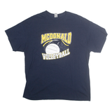 GILDAN Mens Navy Blue Volleyball Graphic T-Shirt XL Short Sleeve Crew Neck