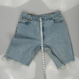 550 Levis Denim Shorts - 34W 10L Light Wash Denim