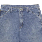 OLD MILL Mens Blue Denim Casual Cotton Blend Shorts 2XL W36 Carpenter Pockets