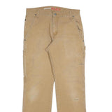 DICKIES Mens Slim Beige Jeans Denim W32 L30 Workwear Utility Zip Closure