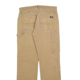 DICKIES Mens Slim Beige Jeans Denim W32 L30 Workwear Utility Zip Closure