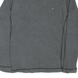 TOMMY HILFIGER Womens Grey Long Sleeve Crew Neck Cotton Blend T-Shirt M