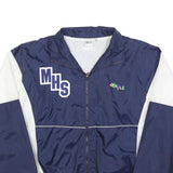 ASICS Mens Navy & White Athletic Jacket S Polyester Zip Sportswear