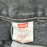 Made In USA Levis 550 Jeans - 33W 34L Black Cotton