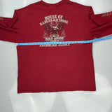 House Of Harley Davidson Anchorage Alaska Harley Davidson Graphic Long Sleeve T-Shirt - Large Red Cotton