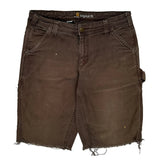 Carhartt Double Knee Carpenter Shorts - 30W 9L Brown Cotton