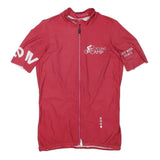 ONE Womens Red Cycling Camp T-Shirt XL Short Sleeve Crew Neck Sport Activewear