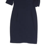 LAUREN RALPH LAUREN Womens Navy Blue Day Dress Polyester Knee Length UK 8