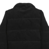 LEVI'S Womens Black Cotton Blend Puffer Jacket XL Corduroy Zip Casual Outerwear