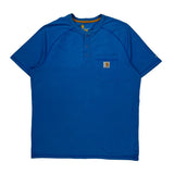 Carhartt T-Shirt - Large Blue Cotton