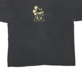 MICKEY Mens Black Graphic T-Shirt L Short Sleeve Crew Neck Cotton Blend