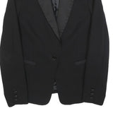 REISS Womens Black Tailored Wool Jacket UK 8 Button Closure Formal Blazer