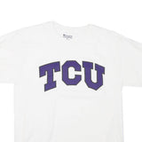 CHAMPION Mens White TCU Classic T-Shirt M Short Sleeve Crew Neck Cotton Blend