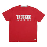 RUSSELL ATHLETIC Mens Red Truckee Wolverines T-Shirt XL Short Sleeve Crew Neck