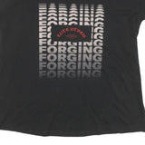 REEBOK Womens Black XL Graphic T-Shirt Short Sleeve Crew Neck Fitness