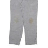 CARHARTT Mens Cotton Blend Grey Relaxed Fit Straight Trousers W34 L29 Workwear
