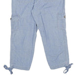FADED GLORY Womens Shorts Blue Casual Cargo Plain UK 8 W30 Cotton
